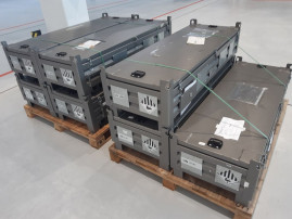 Transport boxes for automotive lithium batteries